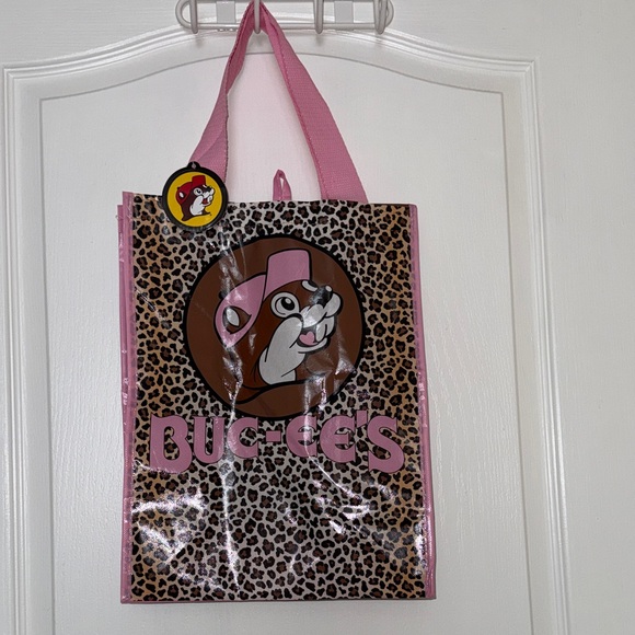 BUC-EE'S Handbags - Buc-ee's Pink Leopard Print Reusable Tote Bag